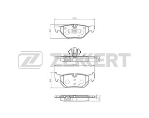 Колодки тормозные задние дисковые к-кт для BMW X1 E84 2009-2015 новый