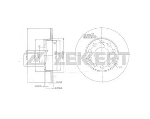 Диск тормозной задний для Seat Exeo 2009-2013 новый