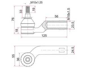 Наконечник рулевой левый для Mazda Mazda 3 (BL) 2009-2013 новый