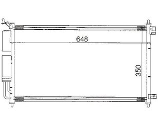 Радиатор кондиционера (конденсер) для Nissan Tiida (C11) 2007-2014 новый