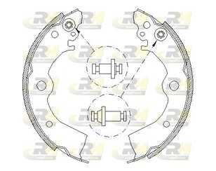 Колодки барабанные к-кт для Nissan Almera N15 1995-2000 новый