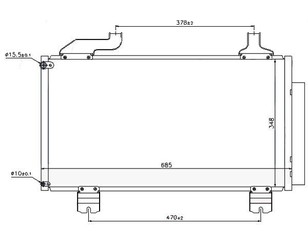 Радиатор кондиционера (конденсер) для Honda Accord VIII 2008-2015 новый