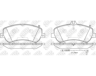 Колодки тормозные передние к-кт для Mercedes Benz GLK-Class X204 2008-2015 новый