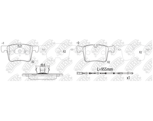 Колодки тормозные передние к-кт для BMW X3 F25 2010-2017 новый