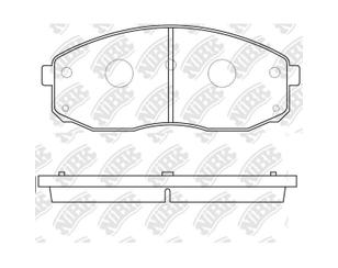 Колодки тормозные передние к-кт для Kia Bongo 2004> новый