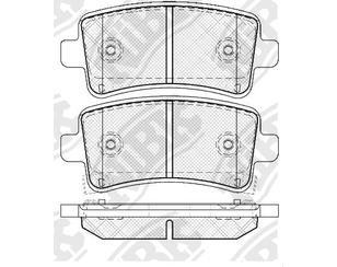 Колодки тормозные задние дисковые к-кт для Opel Insignia 2008-2017 новый