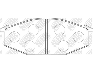 Колодки тормозные передние к-кт для Nissan Urvan (E24) 1986-1997 новый