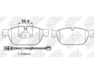 Колодки тормозные передние к-кт для Citroen C6 2006-2012 новый