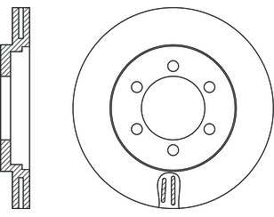 Диск тормозной передний вентилируемый для Ssang Yong Musso 1993-2006 новый