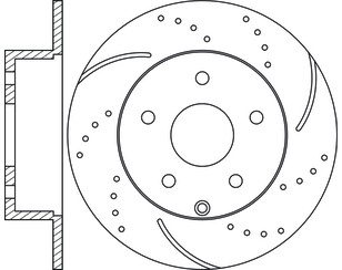 Диск тормозной задний для Nissan Tiida (C13) 2015> новый