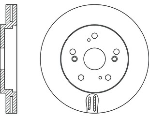 Диск тормозной передний вентилируемый для Honda Accord VIII 2008-2015 новый