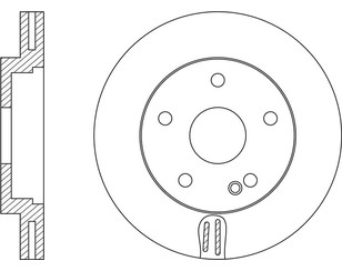 Диск тормозной передний вентилируемый для Mercedes Benz W246 B-klasse 2012-2018 новый