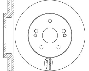 Диск тормозной передний вентилируемый для Kia Cadenza 2010-2016 новый