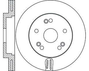 Диск тормозной передний вентилируемый для Kia Quoris 2012-2018 новый