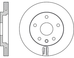 Диск тормозной передний вентилируемый для Chevrolet Orlando 2011-2015 новый