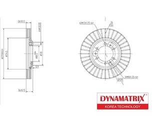 Диск тормозной передний вентилируемый для Opel Frontera B 1998-2004 новый