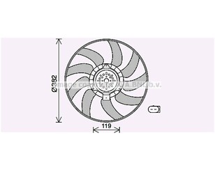 Вентилятор радиатора для Audi A4 [B8] 2007-2015 новый
