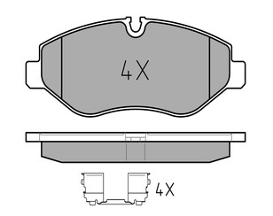 Колодки тормозные передние к-кт для Mercedes Benz Vito/Viano-(639) 2003-2014 новый