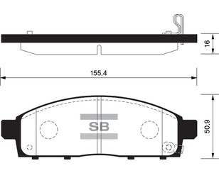 Колодки тормозные передние к-кт для Mitsubishi Pajero/Montero Sport (KH) 2008-2015 новый