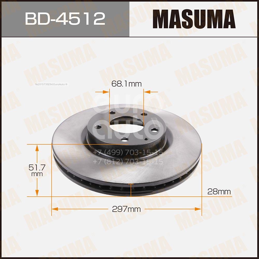 BD-4512 Masuma Диск тормозной передний вентилируемый от производителя по  спец цене купить в Вологде