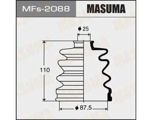 Пыльник ШРУСа (к-кт) для Mitsubishi Pajero/Montero II (V1, V2, V3, V4) 1997-2001 новый