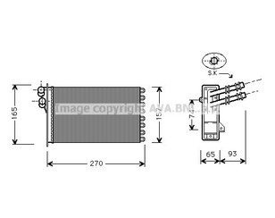 Радиатор отопителя для Audi TT(8N) 1998-2006 новый