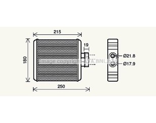 Радиатор отопителя для VW Fox 2005-2011 новый