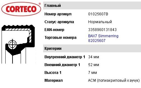 Сальник АКПП