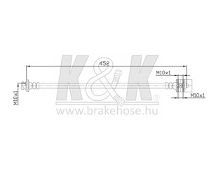 Шланг тормозной задний для Nissan Vanette Cargo (HC23) 1995-2002 новый