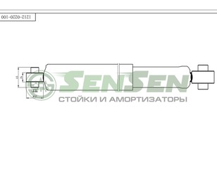 Амортизатор задний Газомасляный для Citroen C3 2009-2016 новый