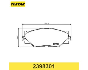 Колодки тормозные передние к-кт для Lexus IS 250/350 2005-2013 новый