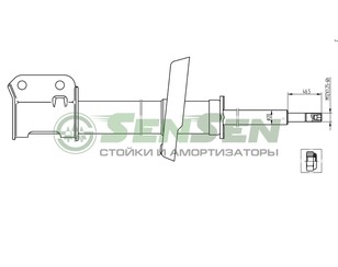 Амортизатор передний для Opel Corsa A 1982-1993 новый