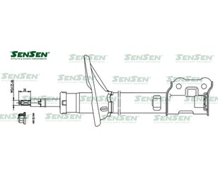 Амортизатор задний левый Газомасляный для Hyundai Accent II (+TAGAZ) 2000-2012 новый