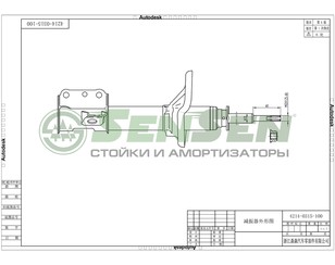 Амортизатор задний левый для Mazda 323 (BA) 1994-1998 новый