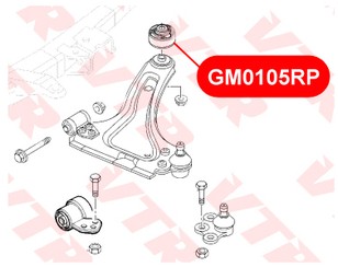 Сайлентблок переднего рычага задний для Opel Combo 1996-2000 новый