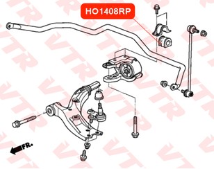 Втулка (сайлентблок) переднего стабилизатора для Honda Jazz 2008-2015 новый