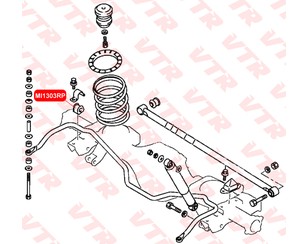 Втулка (сайлентблок) заднего стабилизатора для Mitsubishi Pajero/Montero Sport (KH) 2008-2015 новый