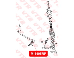 Втулка (сайлентблок) переднего стабилизатора для Mitsubishi Pajero/Montero II (V1, V2, V3, V4) 1997-2001 новый