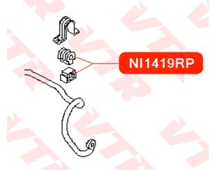 Втулка (сайлентблок) переднего стабилизатора для Nissan NV200 (M20) 2009> новый