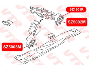 Опора двигателя задняя для Suzuki Baleno 1995-1998 новый