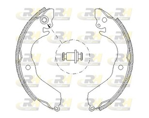 Колодки барабанные к-кт для Mitsubishi Colt 1988-1992 новый