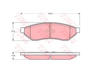 Колодки тормозные задние дисковые к-кт для Chevrolet Evanda 2004-2006 новый