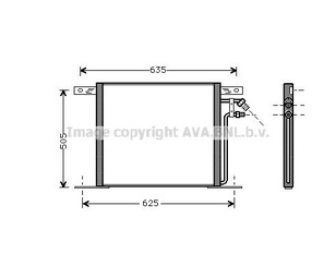 Радиатор кондиционера (конденсер) для Mercedes Benz Vito (638) 1996-2003 новый