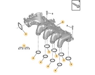 Прокладка впускного коллектора для Citroen C2 2003-2008 новый