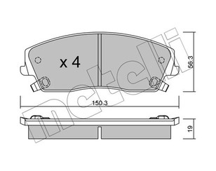 Колодки тормозные передние к-кт для Chrysler 300C 2004-2010 новый