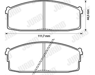 Колодки тормозные передние к-кт для Nissan Sunny B11 1982-1990 новый