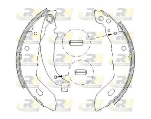 Колодки барабанные к-кт для Renault Clio I 1991-1998 новый