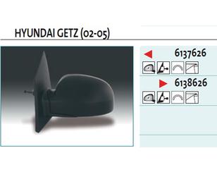 Зеркало левое механическое для Hyundai Getz 2002-2010 новый