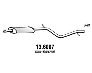 Глушитель средняя часть для Renault Logan 2005-2014 новый