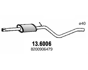 Глушитель средняя часть для Renault Sandero 2009-2014 новый